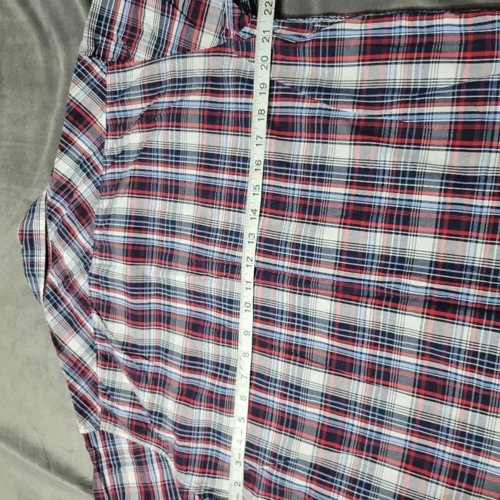 Age Of Wisdom Shirt Pearl Snap Mens Size XL Red White Blue Button Front‎ Top
